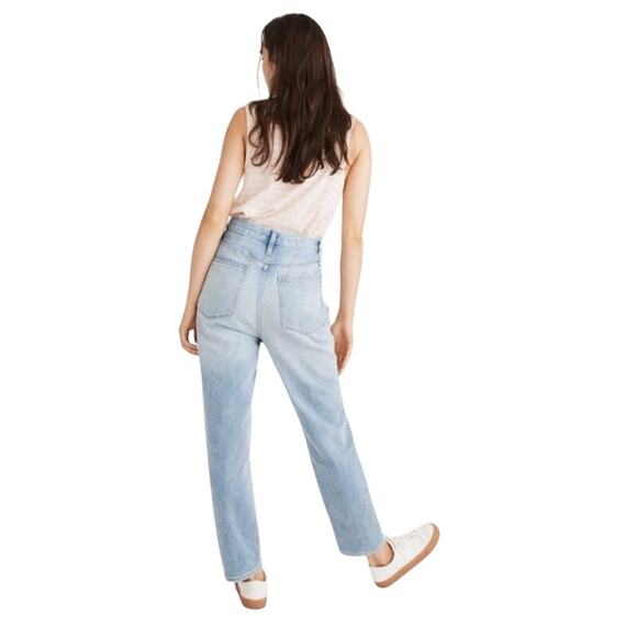 Madewell High Rise The Momjean in Gilford Wash Ripped Edition Women's Size 26‎ - Picture 2 of 8